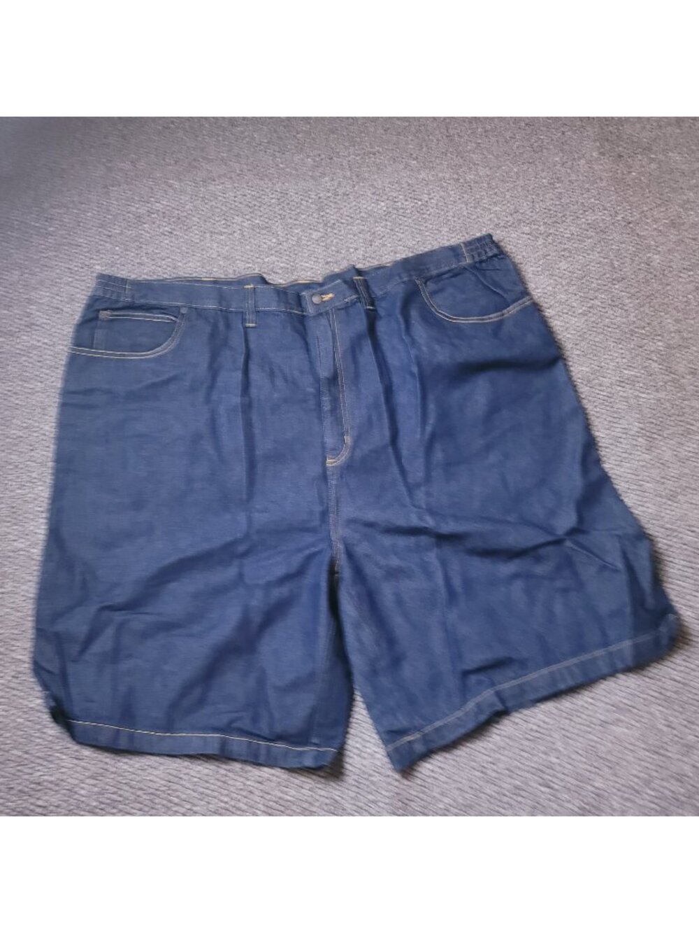 Liberty Blues Jean Shorts Mens 52 Big Tall Blue Denim Elastic y2K Jorts